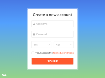 Sign Up Modal #364