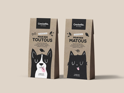 Crockette. - Packaging branding design food graphicdesign illustration packaging packaging design pet petfoods vector