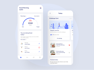 Training Fitness App - UI app daily design fitness illustration mobile mobile app design training ui ui design uiux ux