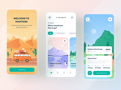 Travel app - UI Design