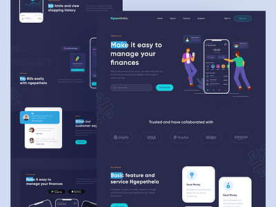 Finance Web Design - Ngepethela Landing Page