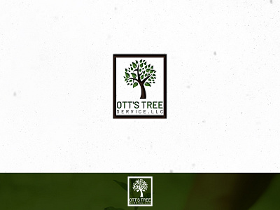Ott's Tree Service logo Design brand identity branding logo design tree services