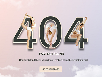 404 Yoga pose Page dailyui 8 ui yoga yoga pose
