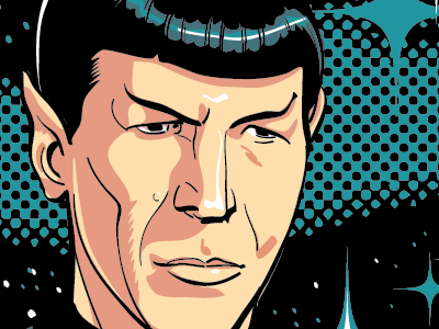 Spock WIP illo illustration space spock star trek wip