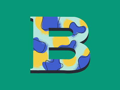 36 Days of Type, day 2: B 36daysoftype 36daysoftype07 b bold colors design drawing ilustration letter b pattern procreate