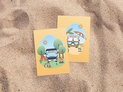 "Happy Summer!" greeting cards for busdrivers