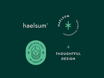 Haelsum brand update ✨ branding branding and identity freelance designer graphic designer green haelsum logo logo badge personal branding thoughtful