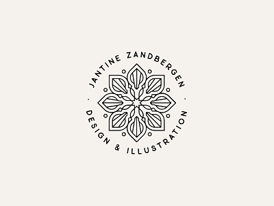 Logofolio: Jantine Zandbergen logo branding clean design graphic design illustrator logo logobadge logodesigner mandala minimal symmetry vector