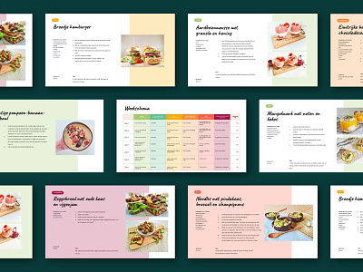 Lizzybox Branding: Template branding food graphicdesign green healthy healthyfood lizzybox schedule template templatedesign week