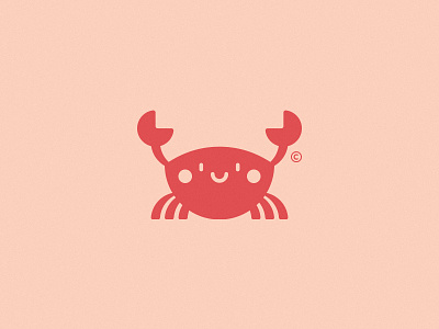 The Little Wave: Icon branding clean crab creative glow challenge cute icon logo logomark the little wave
