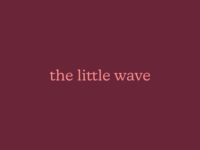 The Little Wave: Word mark brand identity branding clean creative glow challenge kids branding logo red swimwear the little wave word mark