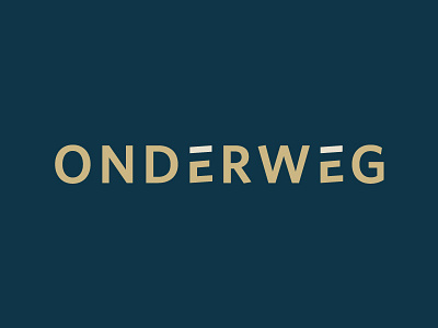 Onderweg logo clean developer dutch logo onderweg simple web wordmark