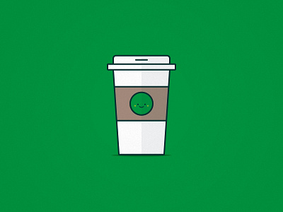 Coffee To Go coffee cute green icon illustrator kawaii starbucks vector