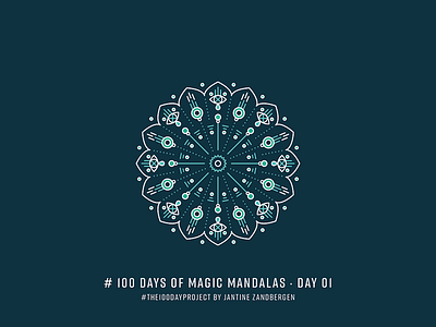 The 100 Day Project - Day 01 geometry illustrator mandala symmetry the100dayproject vector