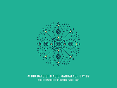 The 100 Day Project - Day 02 geometry illustrator mandala symmetry the100dayproject vector