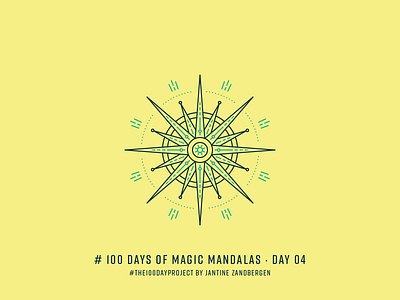 The 100 Day Project - Day 04 geomtery illustrator mandala star symmetry the100dayproject vector