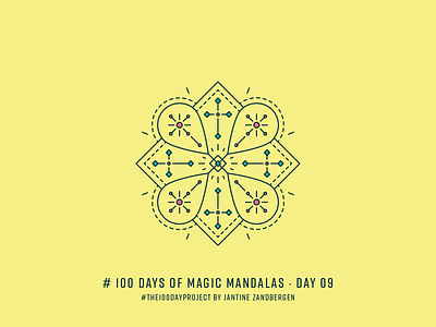 The 100 Day Project - Day 09 geometry illustrator mandala symmetry the100dayproject vector