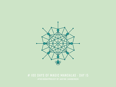 The 100 Day Project - Day 15 geometry illustrator mandala spiderweb symmetry the100dayproject vector