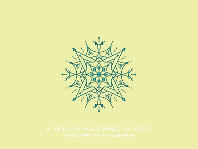 The 100 Day Project - Day 20 deer geometry illustrator mandala symmetry the100dayproject vector