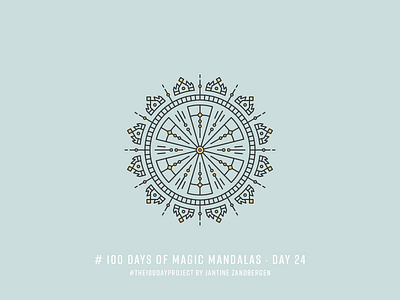 The 100 Day Project - Day 24 crown geometry illustrator mandala symmetry the100dayproject vector