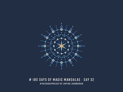 The 100 Day Project - Day 32 geometry illustrator mandala star symmetry the100dayproject vector