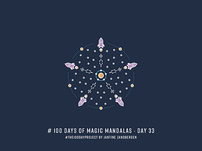 The 100 Day Project - Day 33 geometry illustrator mandala rocket symmetry the100dayproject vector