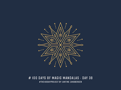 The 100 Day Project - Day 38 geometry illustrator mandala star symmetry the100dayproject vector