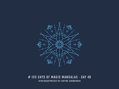 The 100 Day Project - Day 40 geometry illustrator mandala moth star symmetry the100dayproject vector