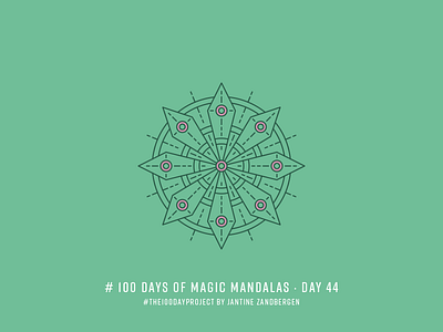 The 100 Day Project - Day 44 geometry illustrator mandala symmetry the100dayproject vector