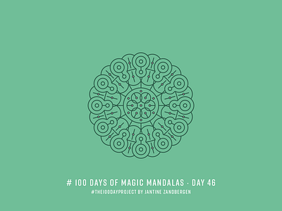 The 100 Day Project - Day 46 geometry illustrator mandala symmetry the100dayproject vector