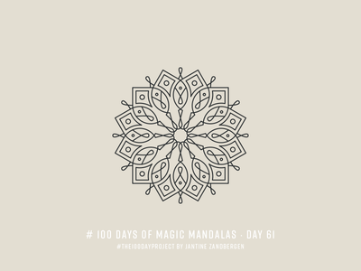 The 100 Day Project - Day 62 geometry illustrator mandala symmetry the100dayproject vector