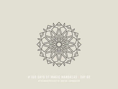 The 100 Day Project - Day 62 geometry illustrator mandala symmetry the100dayproject vector