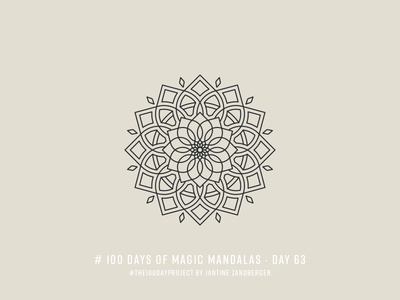 The 100 Day Project - Day 63 geometry illustrator mandala symmetry the100dayproject vector