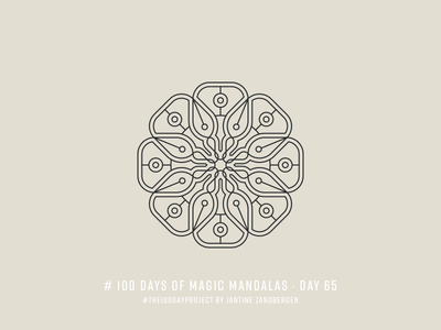 The 100 Day Project - Day 65 geometry illustrator mandala symmetry the100dayproject vector