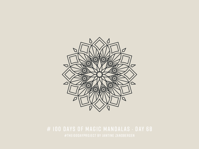 The 100 Day Project - Day 68 geometry illustrator mandala symmetry the100dayproject vector