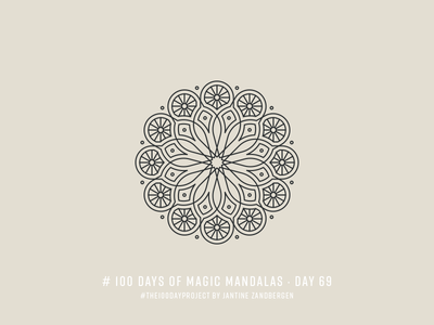 The 100 Day Project - Day 69 geometry illustrator mandala symmetry the100dayproject vector