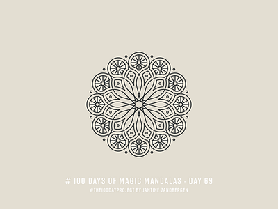 The 100 Day Project - Day 69 geometry illustrator mandala symmetry the100dayproject vector