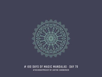 The 100 Day Project - Day 79 geometry illustrator mandala sun symmetry the100dayproject vector