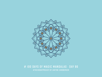 The 100 Day Project - Day 86 geometry illustrator mandala symmetry the100dayproject vector