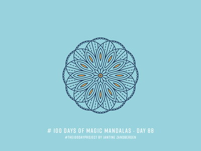 The 100 Day Project - Day 88 flower geometry illustrator mandala symmetry the100dayproject vector