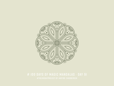The 100 Day Project - Day 91 geometry illustrator mandala symmetry the100dayproject vector
