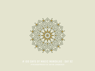 The 100 Day Project - Day 92 geometry illustrator mandala symmetry the100dayproject vector