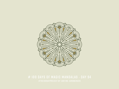 The 100 Day Project - Day 94 geometry illustrator mandala symmetry the100dayproject vector