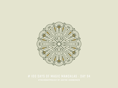 The 100 Day Project - Day 94 geometry illustrator mandala symmetry the100dayproject vector