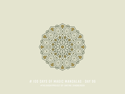 The 100 Day Project - Day 96 geometry hexagon illustrator mandala symmetry the100dayproject vector
