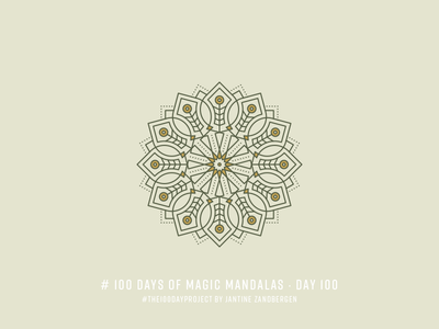 The 100 Day Project - Day 100 🎉 geometry illustrator mandala symmetry the100dayproject vector