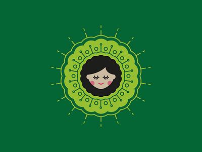 Doodle: Avocado girl avocado clean cute girl green illustration minimalistic vector