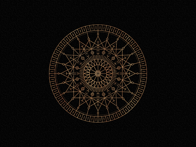 First Mandala of MMXVIII black dark geometry gold mandala sacred geometry sigil
