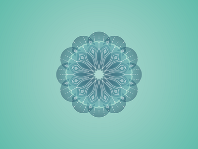 Mandala.. 2.0? aqua flower geometry green illustration mandala sacred geometry vector