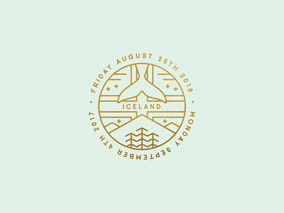 Could it be – the start of my Iceland photo album adventure badge iceland illustrator logo minimalistic mountains outdoors travel vector whale